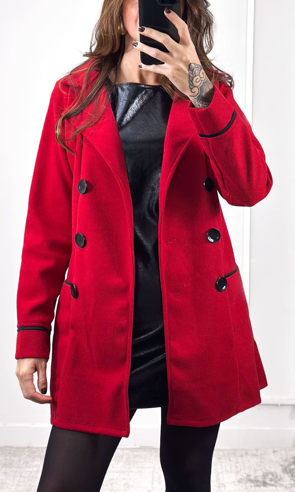 Sobretudo Lã Batida - Vermelho - Jack Modas, Moda Feminina e Acessórios 