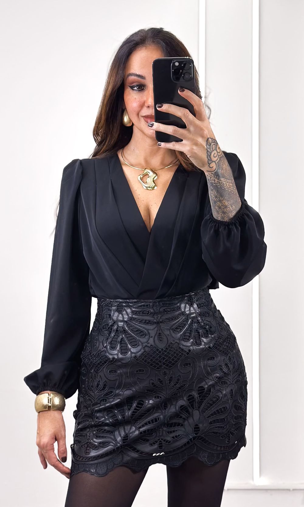 Body Crepe Decote Transpassado - Preto - Jack Modas, Moda Feminina e Acessórios 