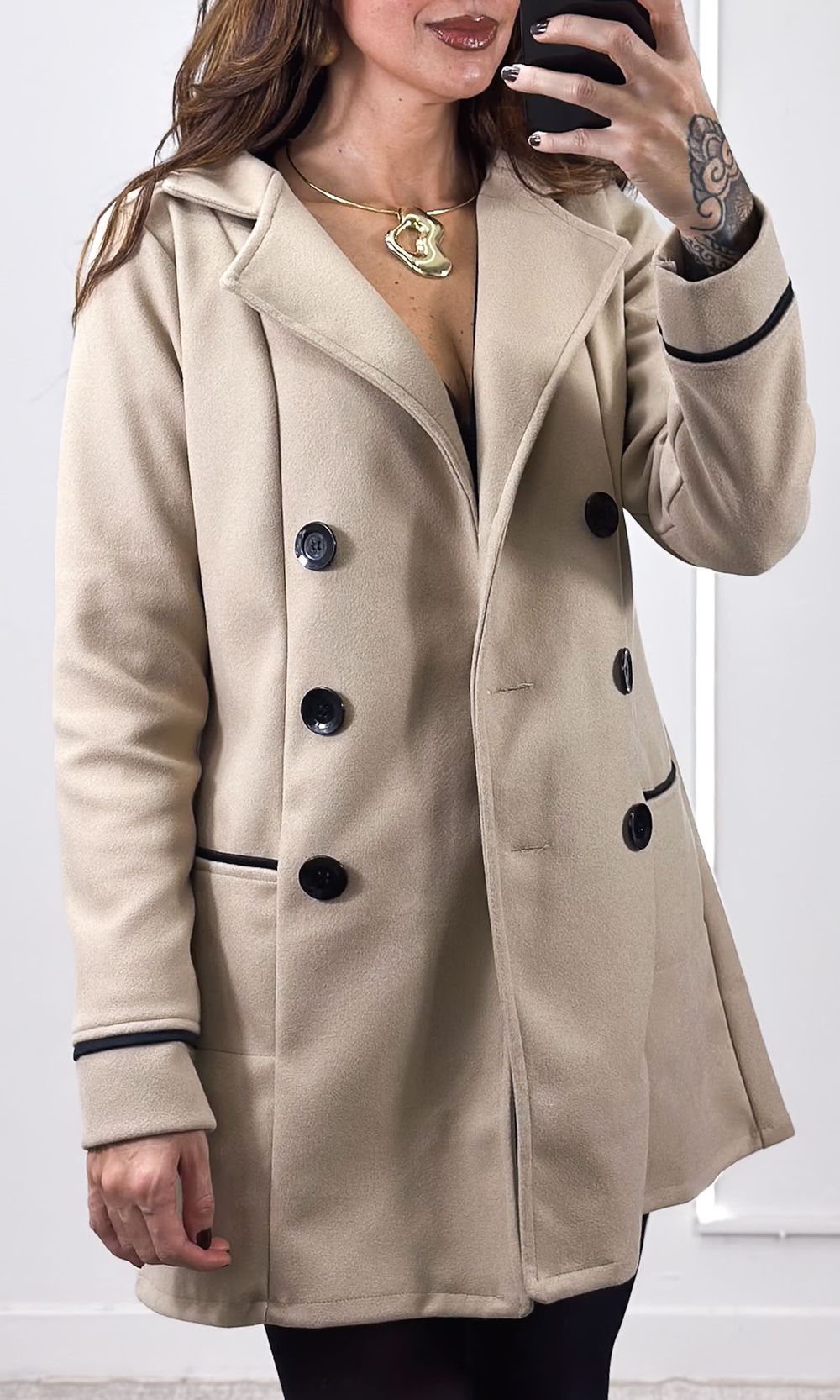 Sobretudo Lã Batida - Bege - Jack Modas, Moda Feminina e Acessórios 