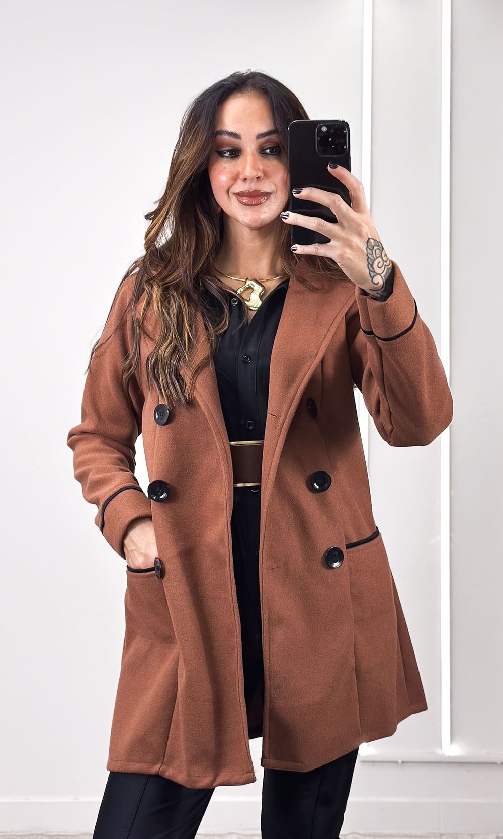Sobretudo Lã Batida - Caramelo - Jack Modas, Moda Feminina e Acessórios 