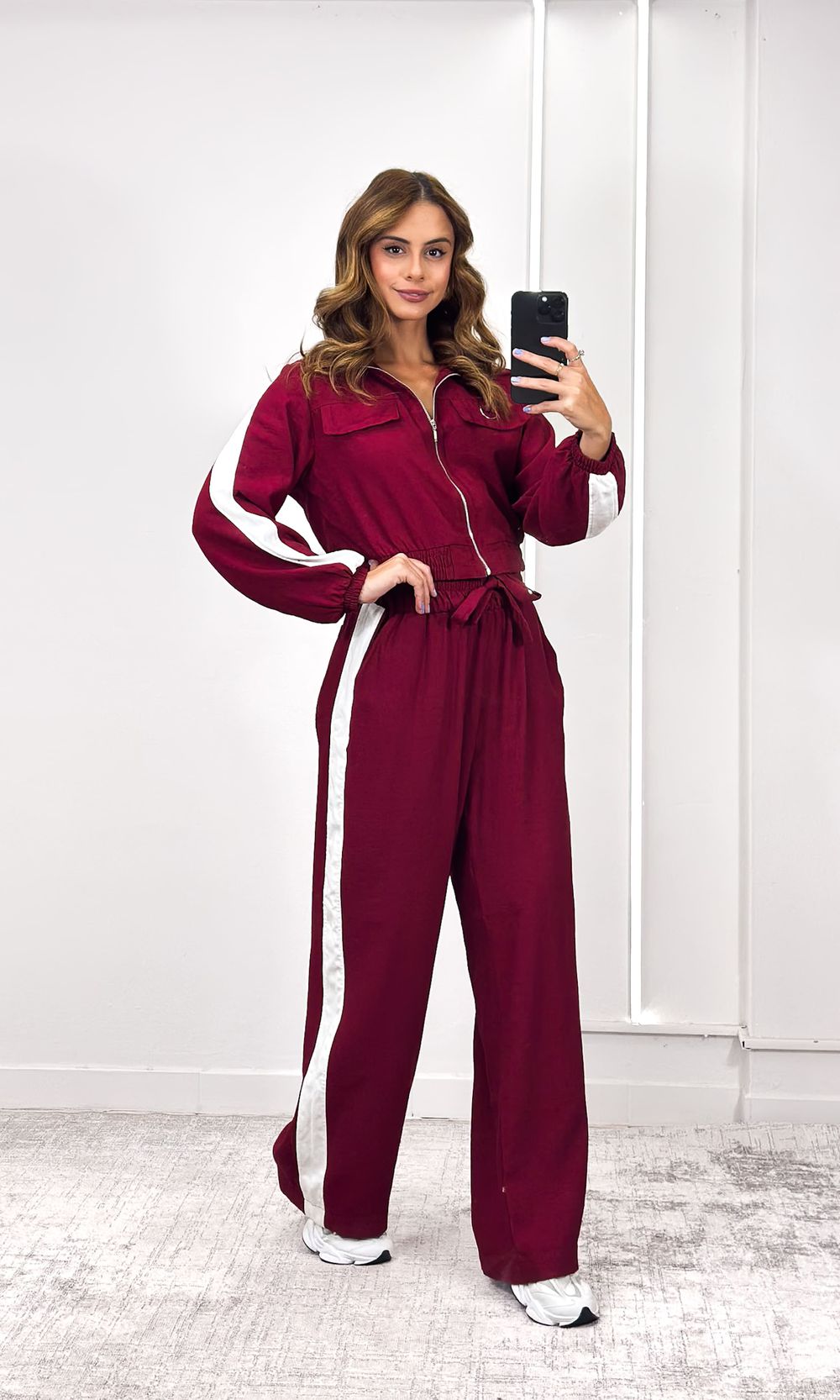 Conjunto Casaco e Calça Track - Marsala - Jack Modas, Moda Feminina e Acessórios 