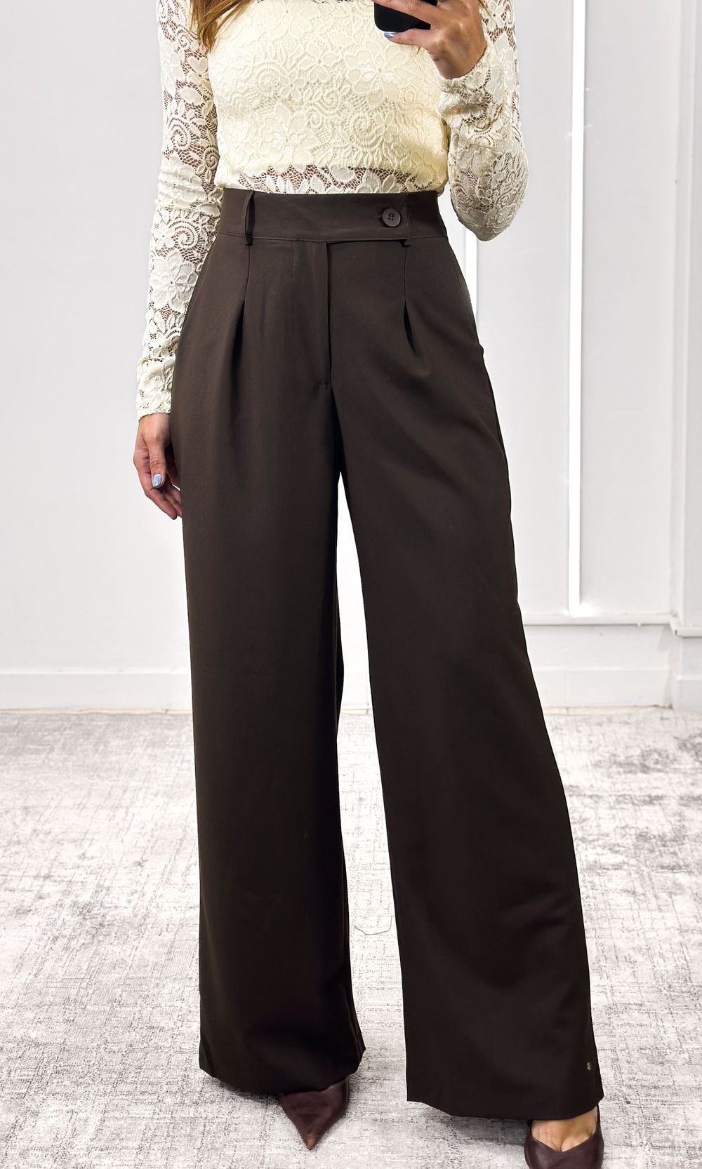 Calça Alfaiataria Geovania - Marrom Escuro - Jack Modas, Moda Feminina e Acessórios 