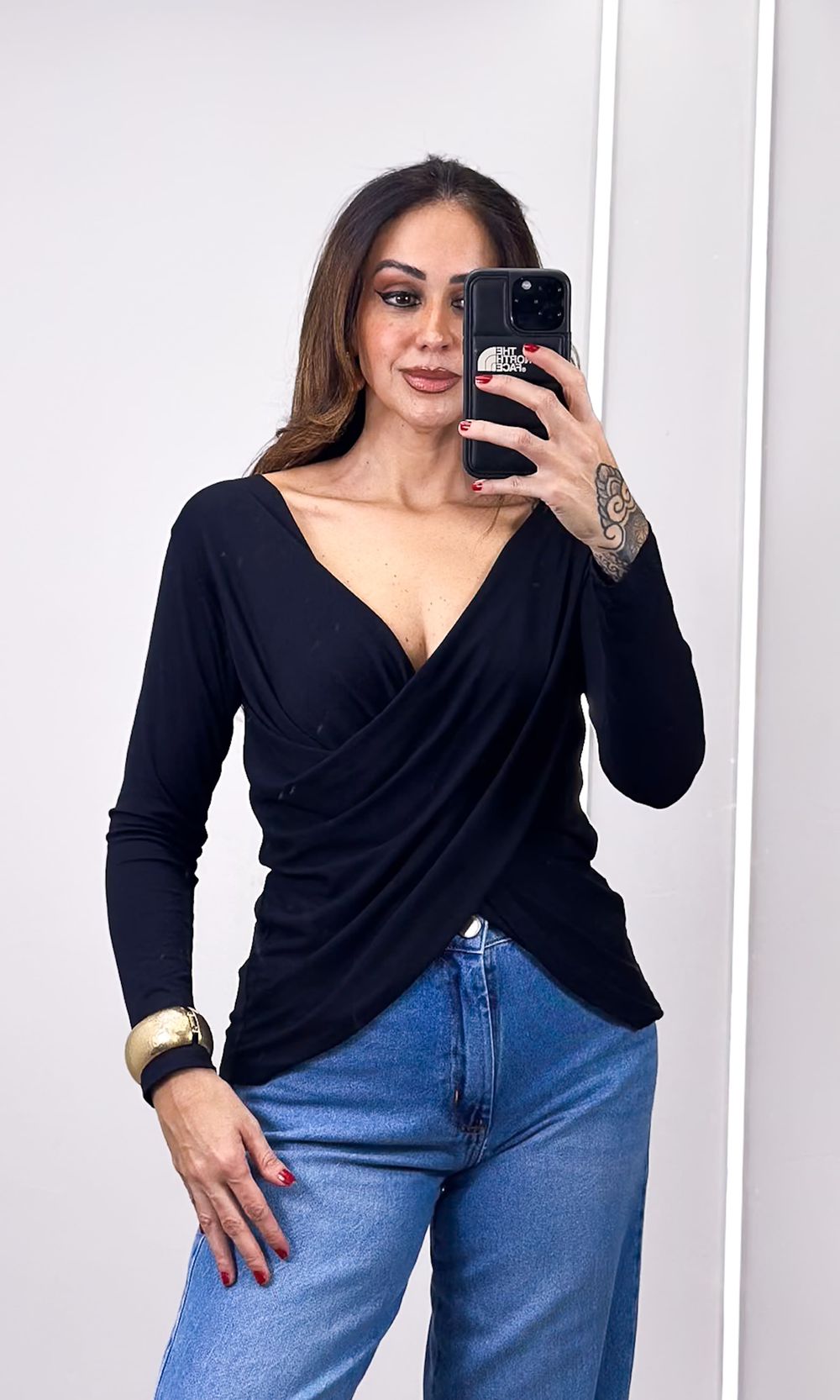 Blusa Malha Drapeada - Preto - Jack Modas, Moda Feminina e Acessórios 