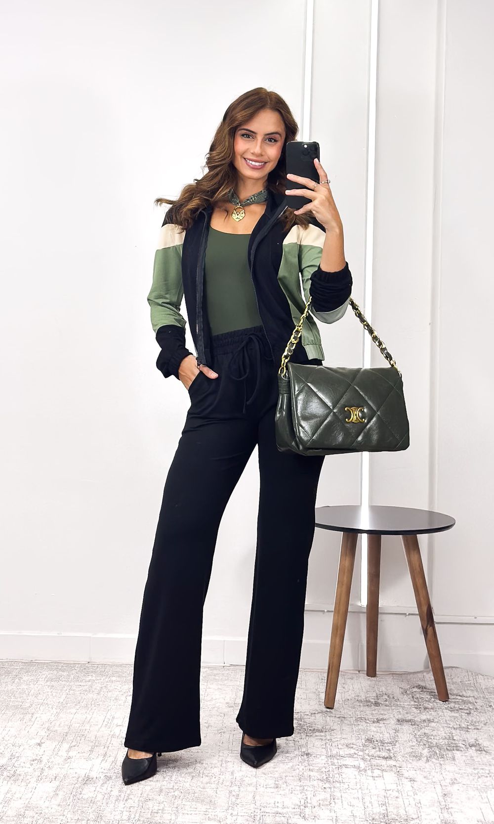 Conjunto Sport Jaqueta e Calça - Verde/Preto - Jack Modas, Moda Feminina e Acessórios 