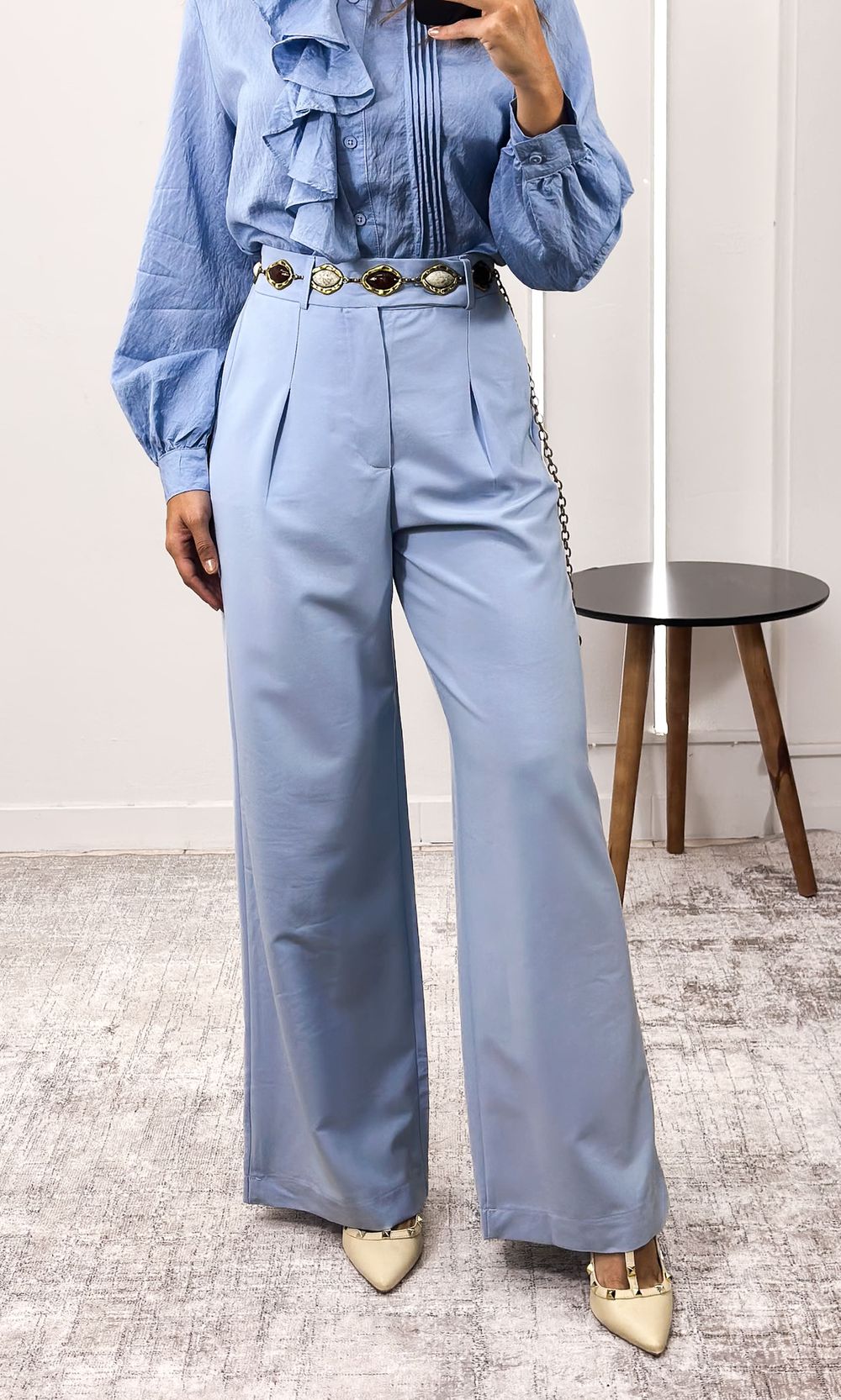 Calça Alfaiataria Geovania - Azul