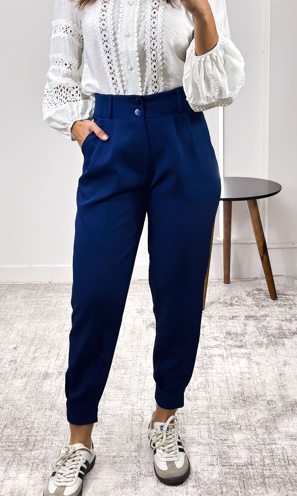 Calça Cenoura Eudora - Azul Marinho