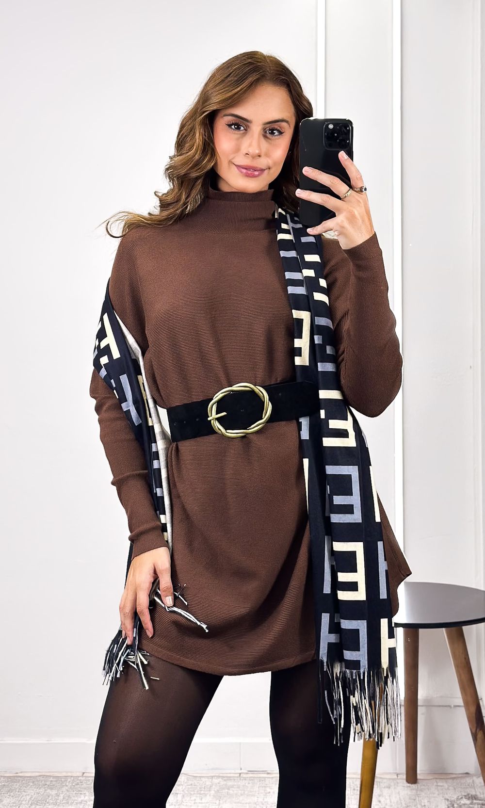 Poncho Tricô Modal - Marrom - Jack Modas, Moda Feminina e Acessórios 
