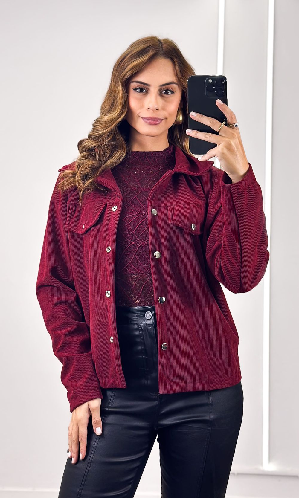 Maxi Casaco Suede Texturizado - Bordô - Jack Modas, Moda Feminina e Acessórios 