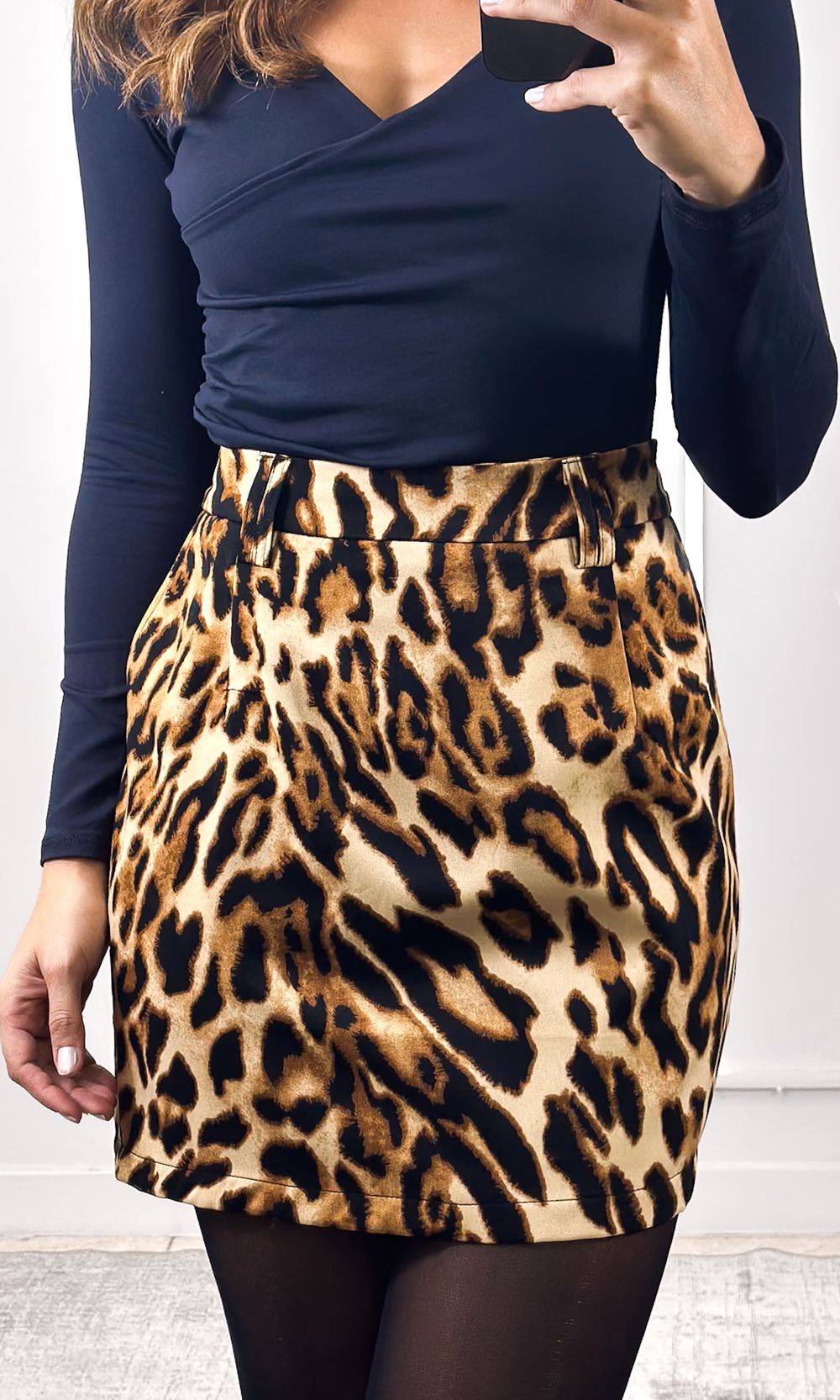 Short Saia Alfaiataria - Onça Bege/Marrom - Jack Modas, Moda Feminina e Acessórios 