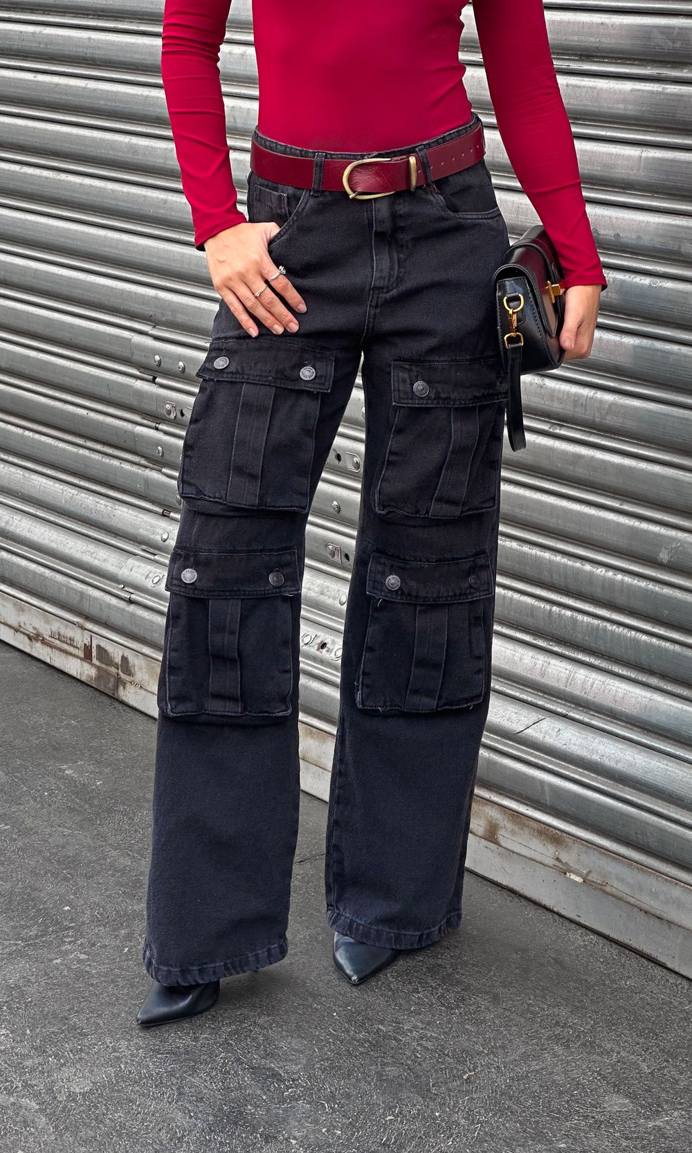 Calça Jeans Multi Cargo - Preto - Jack Modas, Moda Feminina e Acessórios 