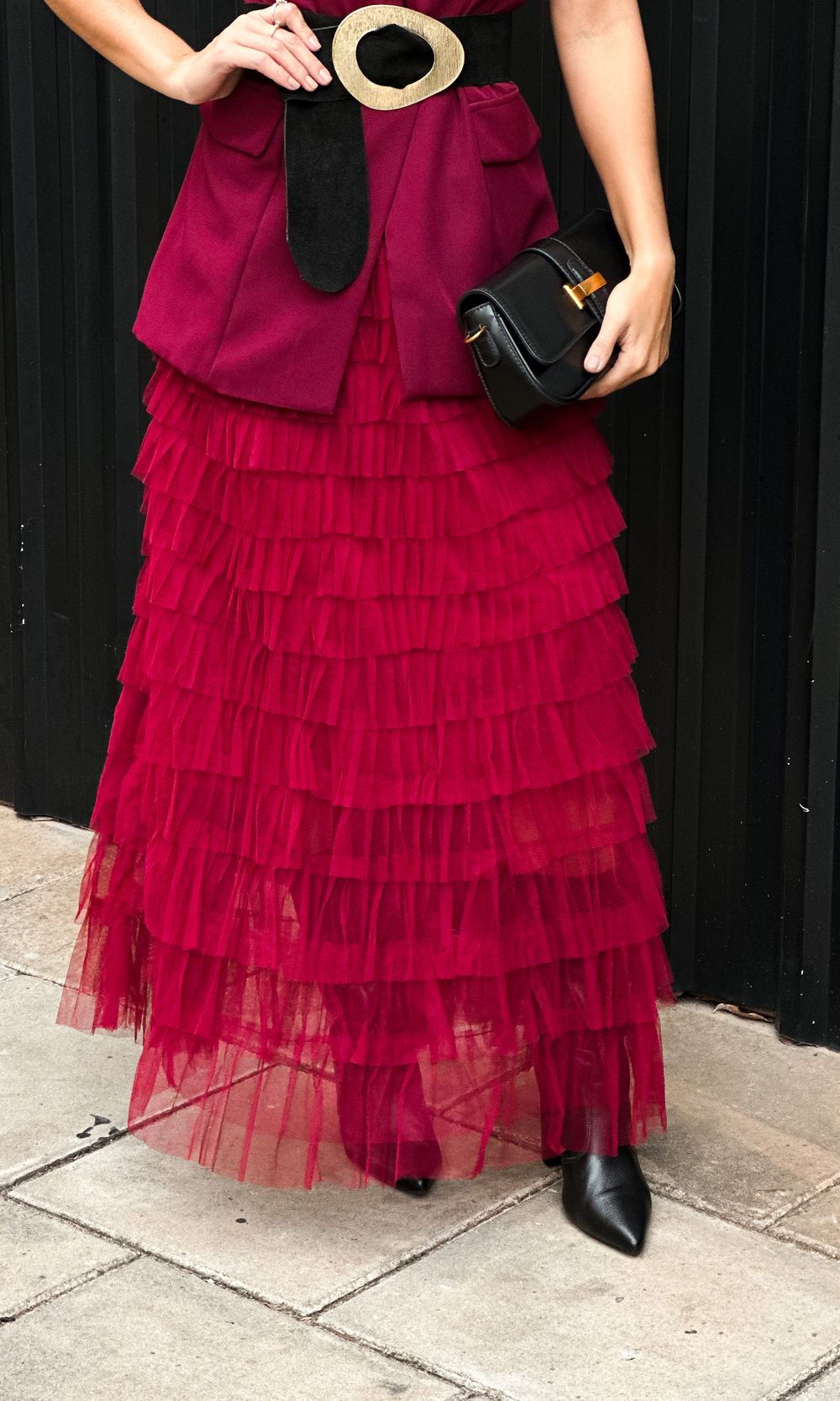 Saia Tule Em Camadas - Bordô - Jack Modas, Moda Feminina e Acessórios 