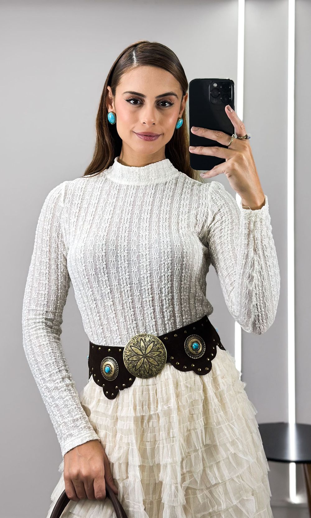 Blusa Manga Longa Renda - Off - Jack Modas, Moda Feminina e Acessórios 