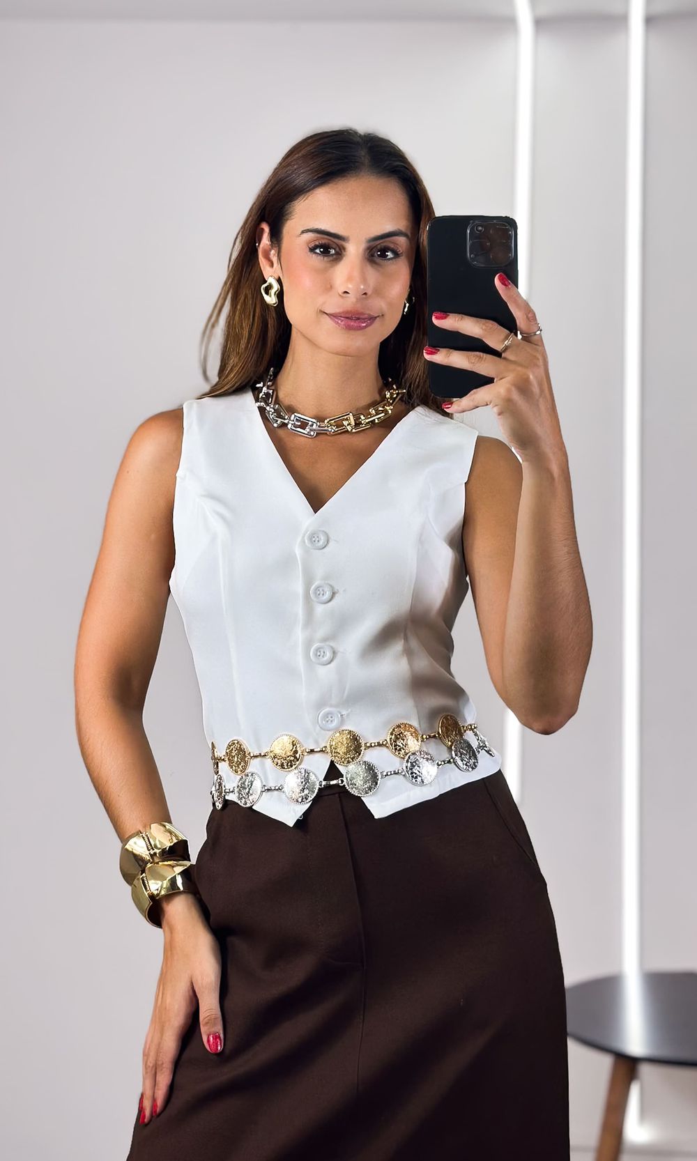 Colete Alfaiataria 4 Botões - Branco - Jack Modas, Moda Feminina e Acessórios 