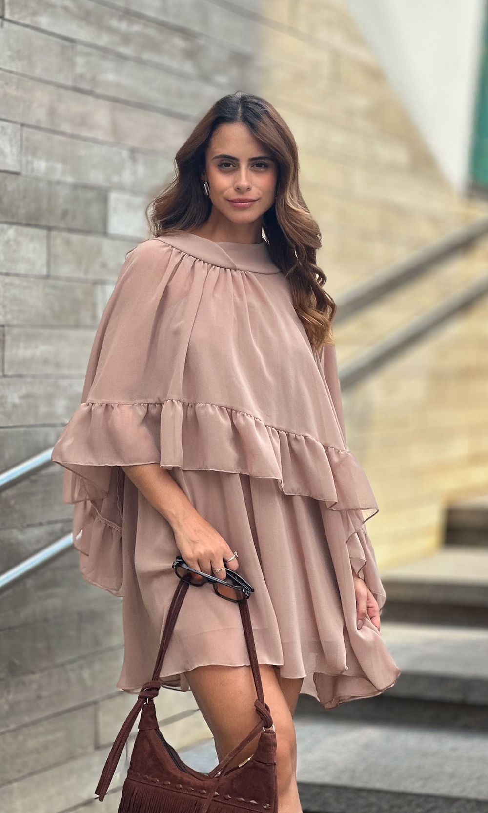 Vestido Curto Capa - Caqui - Jack Modas, Moda Feminina e Acessórios 