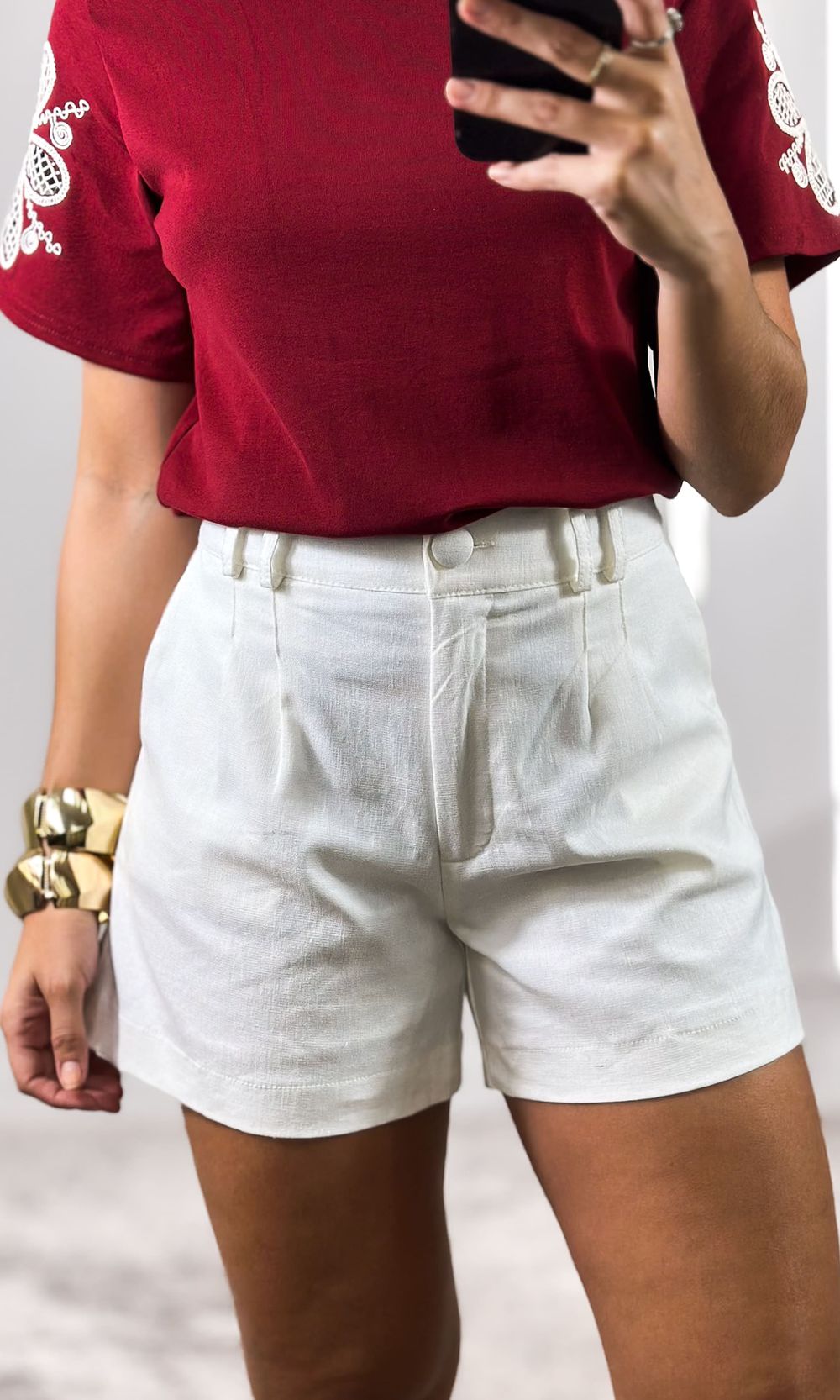 Short Linho Rosalyn - Branco - Jack Modas, Moda Feminina e Acessórios 