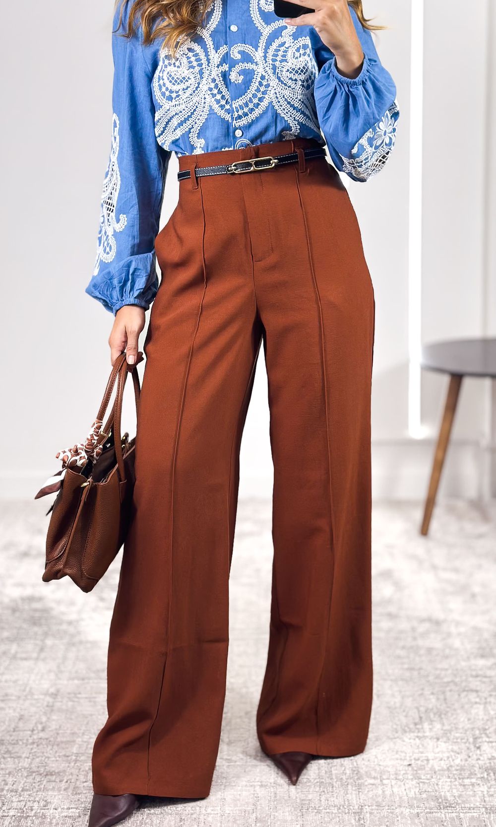 Calça Wide Leg com Cinto Dolia - Caramelo - Jack Modas, Moda Feminina e Acessórios 
