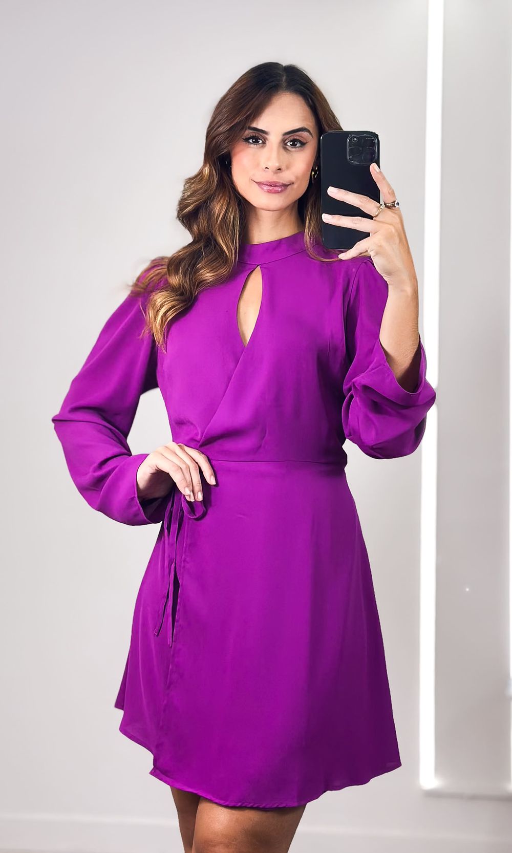 Vestido Curto Gola Alta - Roxo - Jack Modas, Moda Feminina e Acessórios 