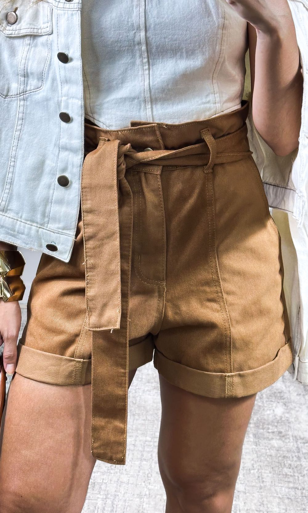 Short Jeans Clochard - Camel