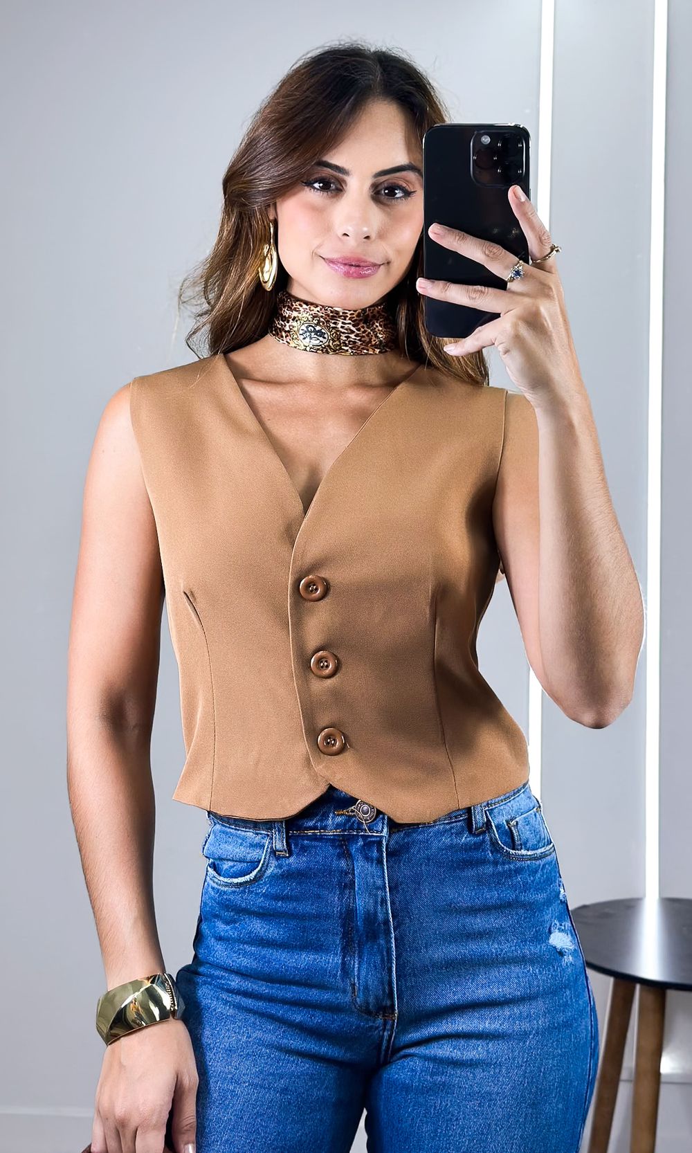 Colete Alfaiataria 3 Botões Acrílico - Doce de Lei... - Jack Modas, Moda Feminina e Acessórios 