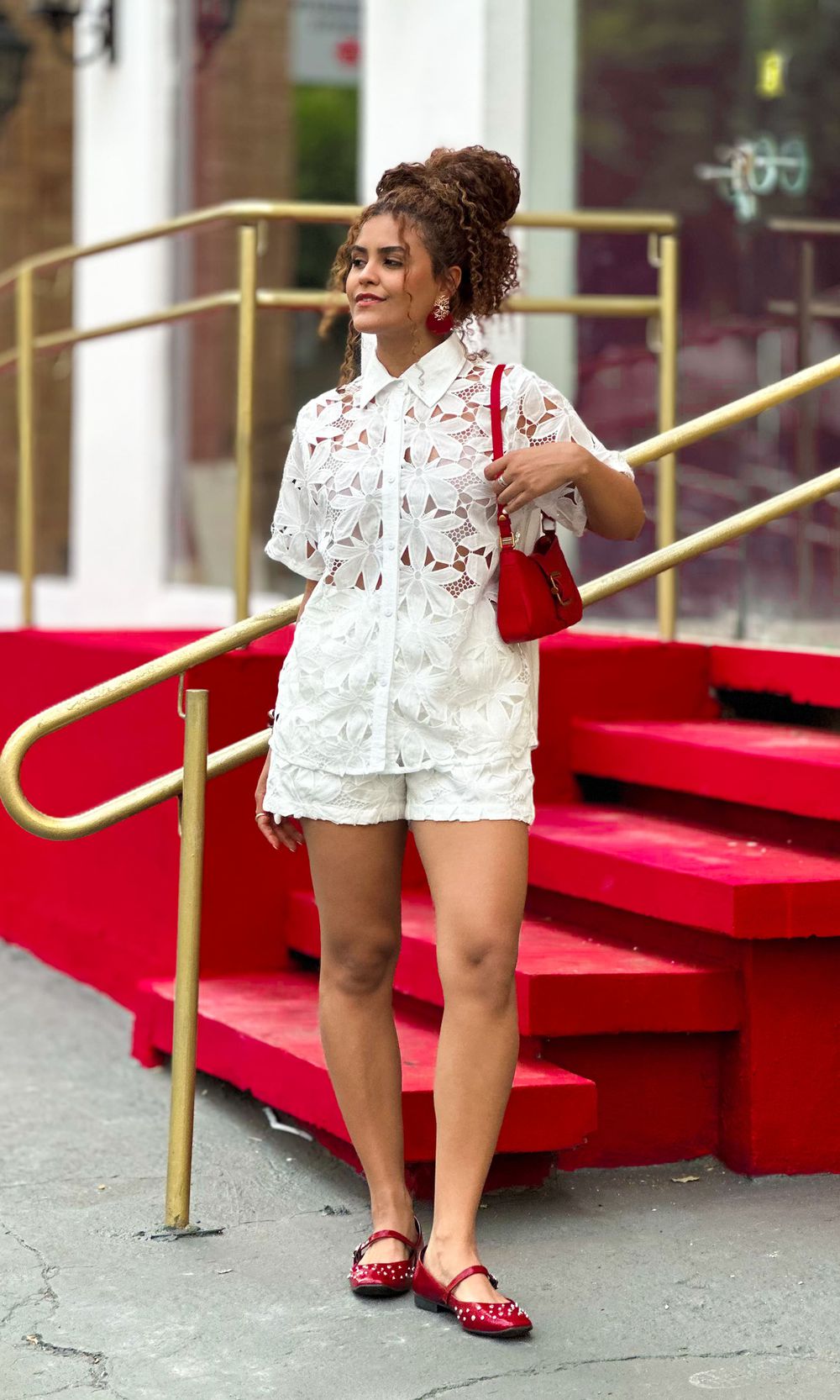 Conjunto Crochê Floral Camisa e Short - Branco - Jack Modas, Moda Feminina e Acessórios 