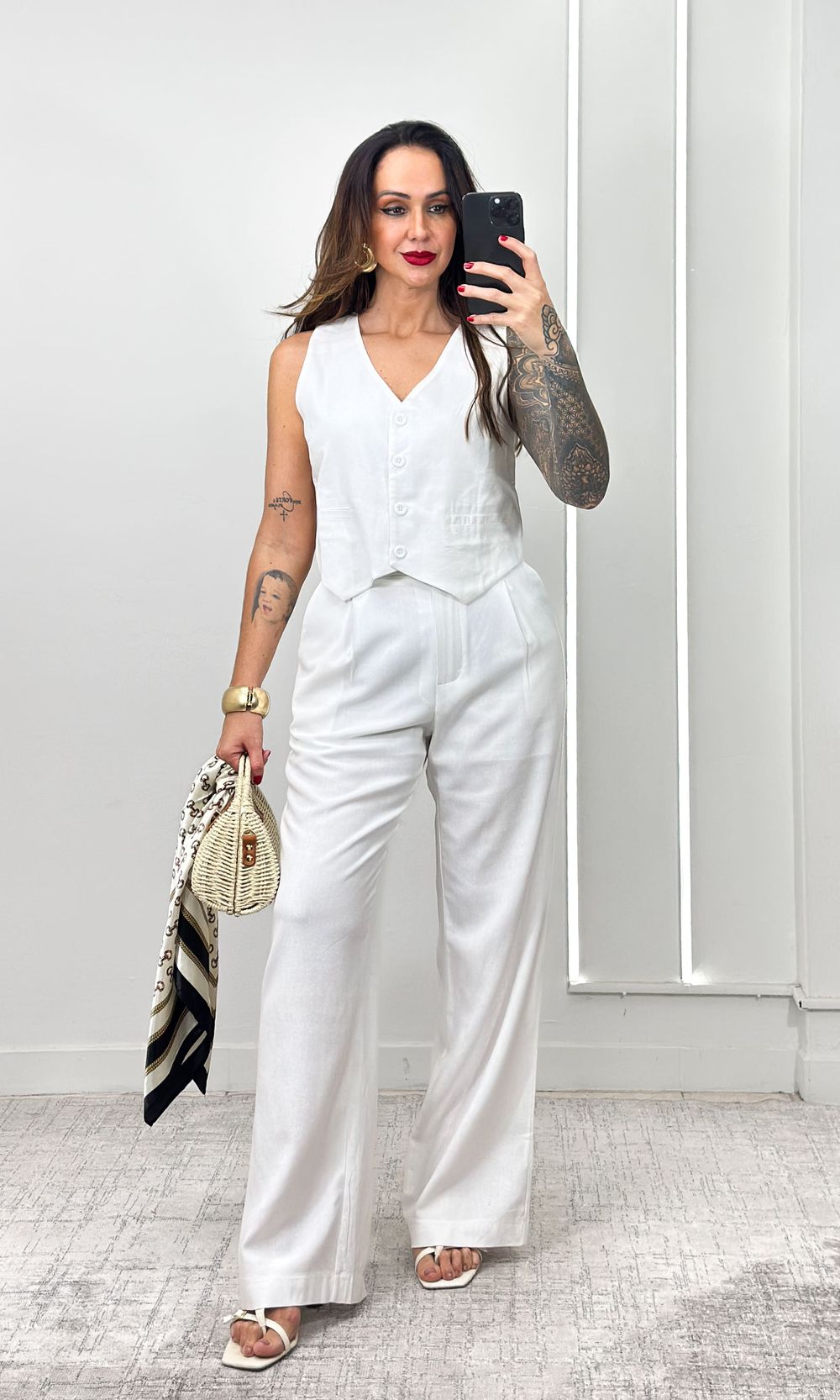 Calça Cós Transpassado Linho - Branco - Jack Modas, Moda Feminina e Acessórios 