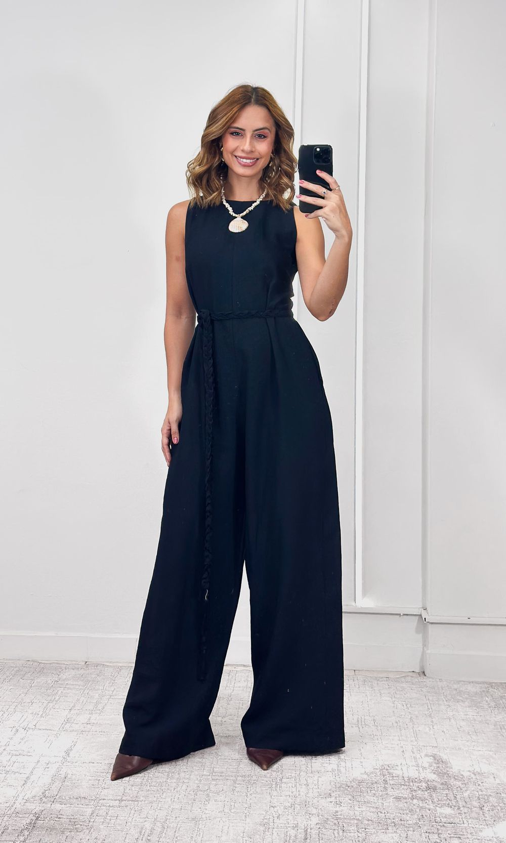 Macacão Liocel Cinto Tressê - Preto - Jack Modas, Moda Feminina e Acessórios 