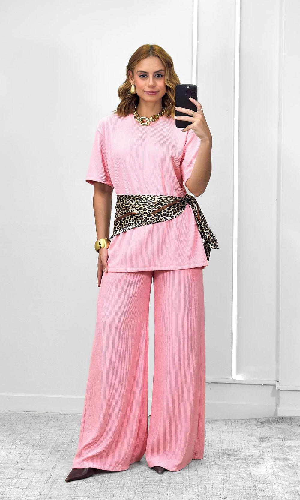 Conjunto Canelado Camiseta e Calça - Rosa Candy - Jack Modas, Moda Feminina e Acessórios 