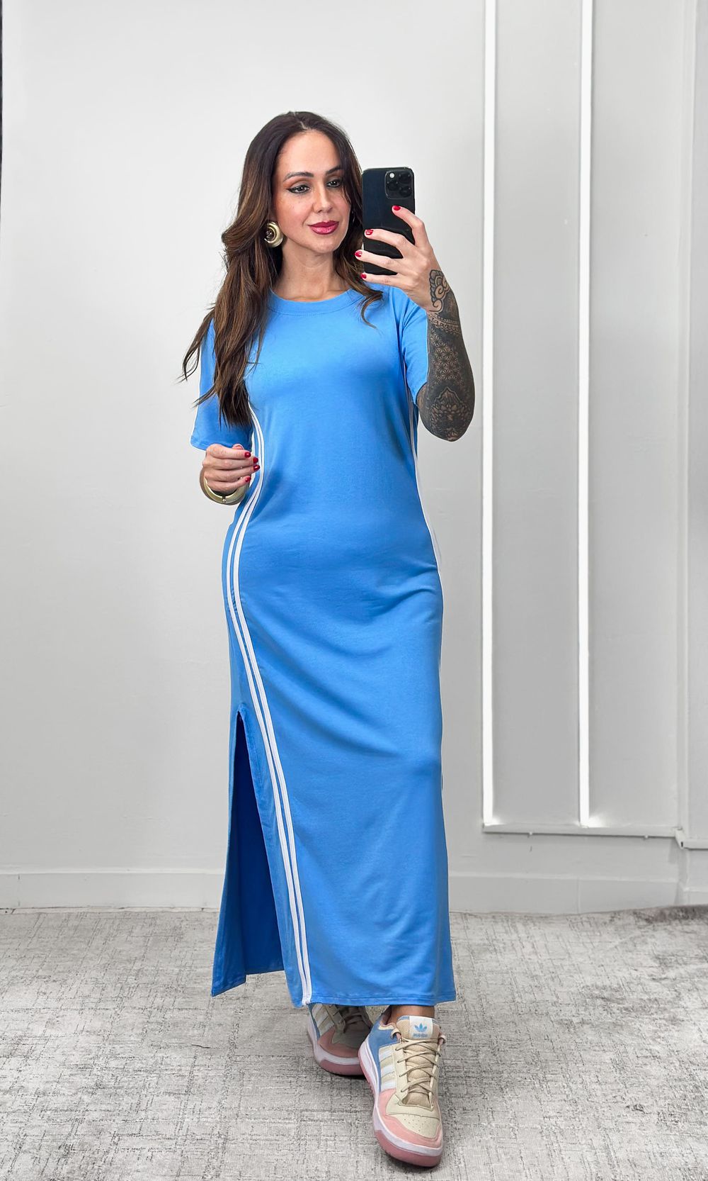 Vestido Malha Track - Azul Candy - Jack Modas, Moda Feminina e Acessórios 