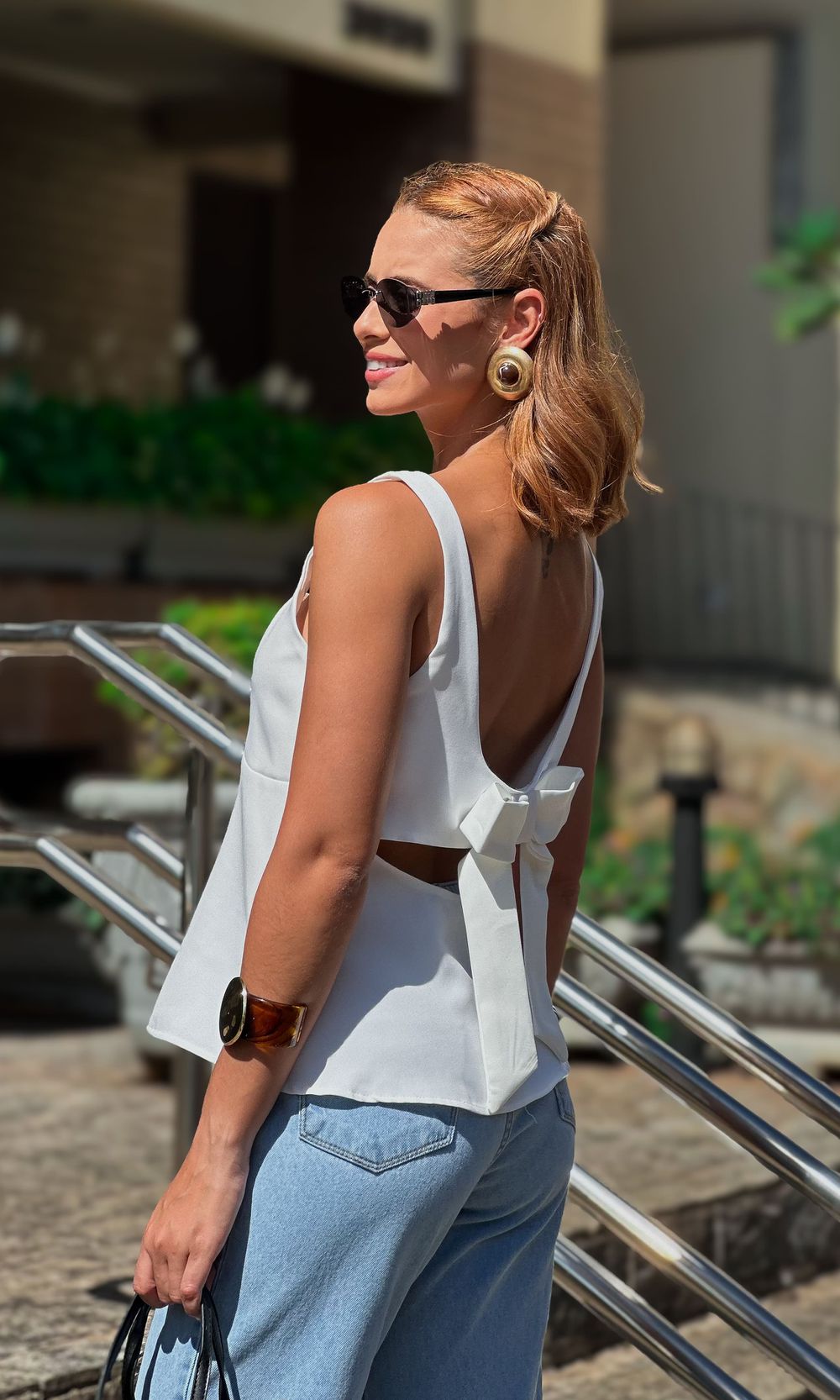 Blusa Cavada Alfaiataria Laço - Branco - Jack Modas, Moda Feminina e Acessórios 