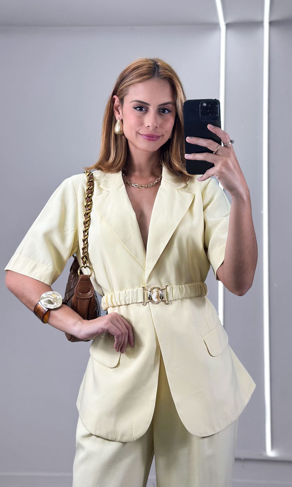 Blazer Manga Curta Lemona - Amarelo Candy - Jack Modas, Moda Feminina e Acessórios 