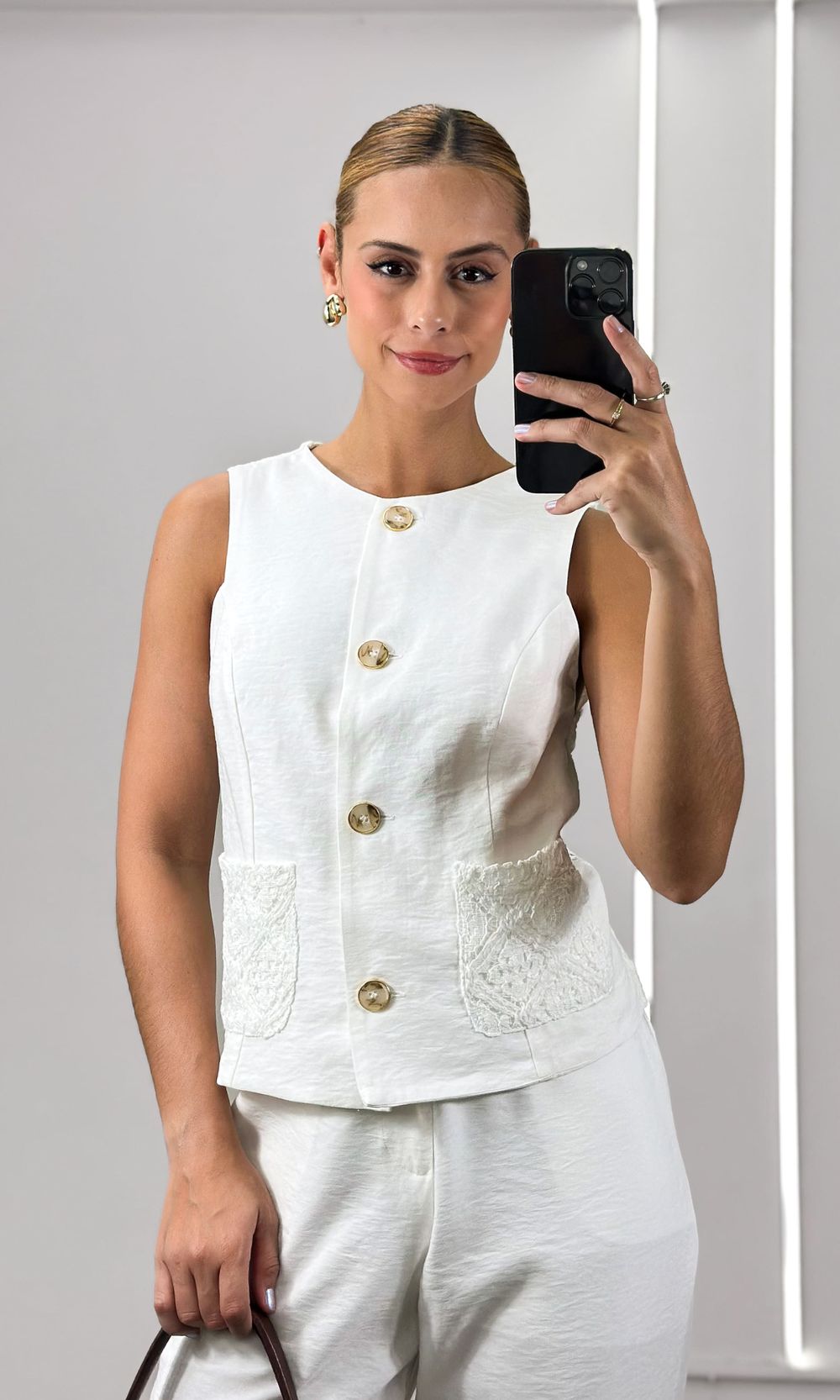 Colete Costa Rendada - Branco - Jack Modas, Moda Feminina e Acessórios 