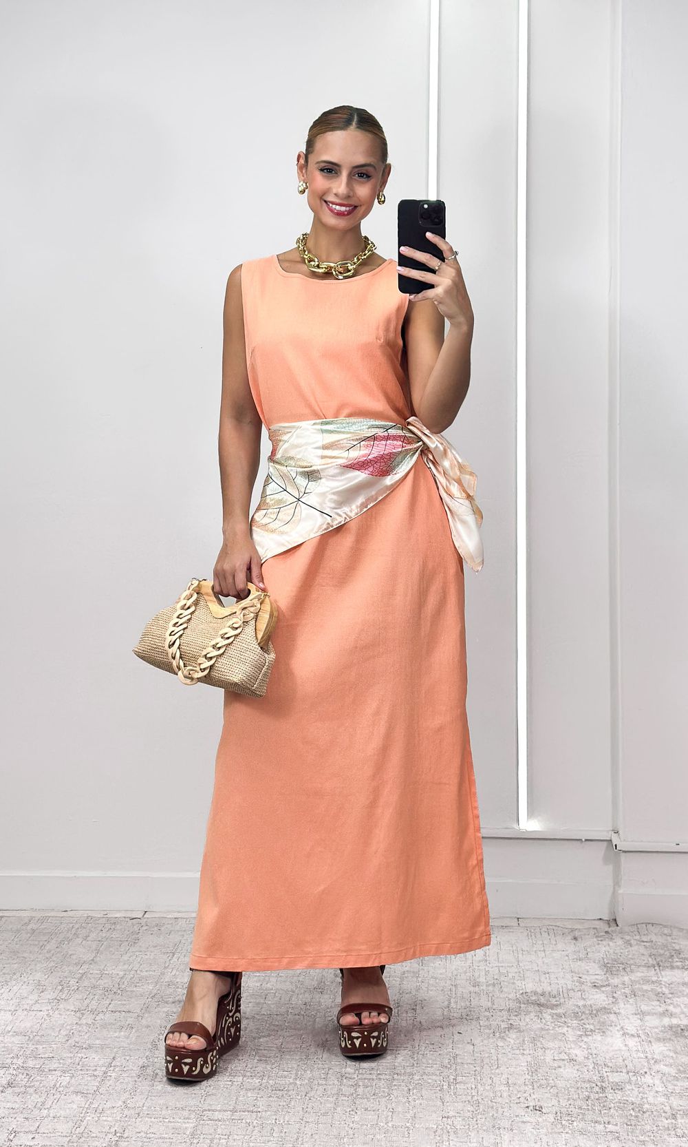 Vestido Reto Decote Redondo Haze - Laranja Candy - Jack Modas, Moda Feminina e Acessórios 