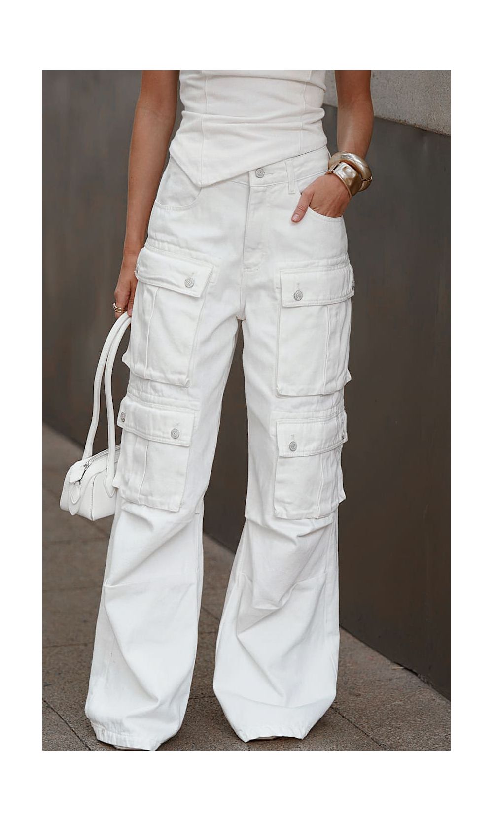 Calça Jeans Cargo Utility - Off - Jack Modas, Moda Feminina e Acessórios 
