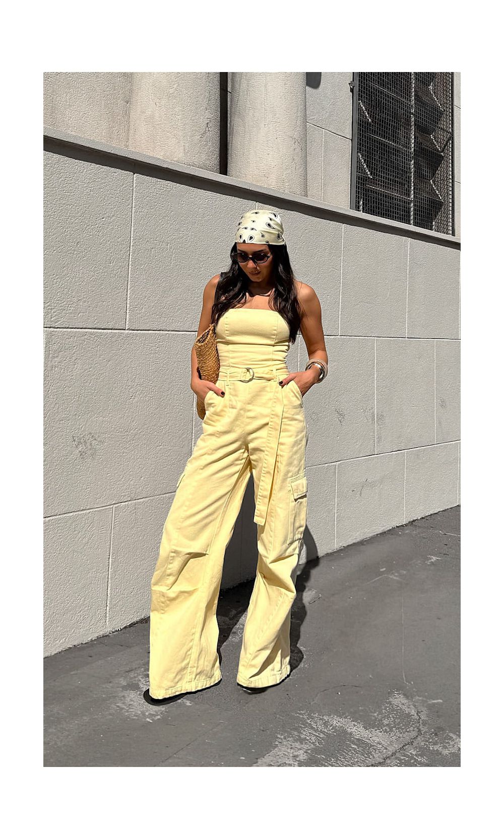 Macacão Jeans Utility sem Alça - Amarelo - Jack Modas, Moda Feminina e Acessórios 