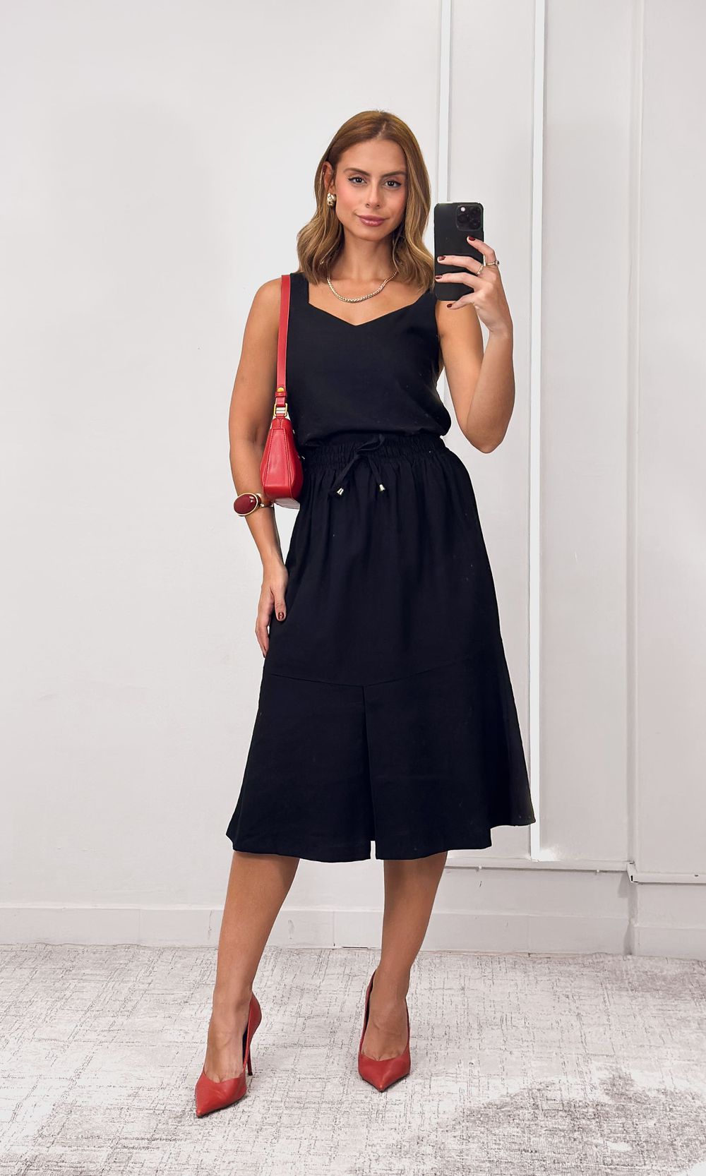 Conjunto Regata e Saia com Fenda - Preto - Jack Modas, Moda Feminina e Acessórios 