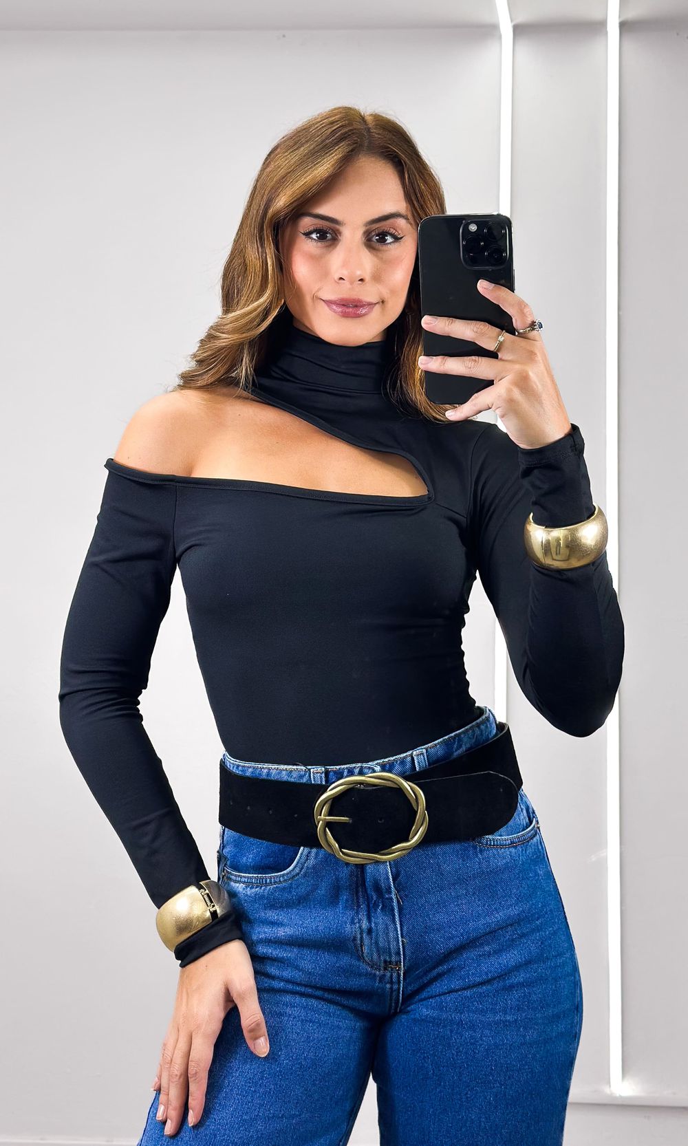 Body Poliamida Assimétrico Gola - Preto - Jack Modas, Moda Feminina e Acessórios 