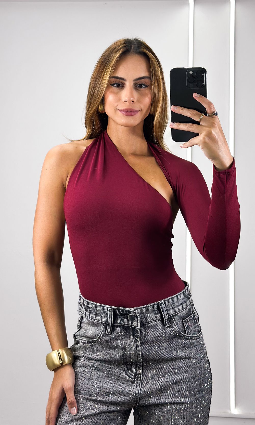 Body Poliamida Nula Manga Longa - Marsala - Jack Modas, Moda Feminina e Acessórios 