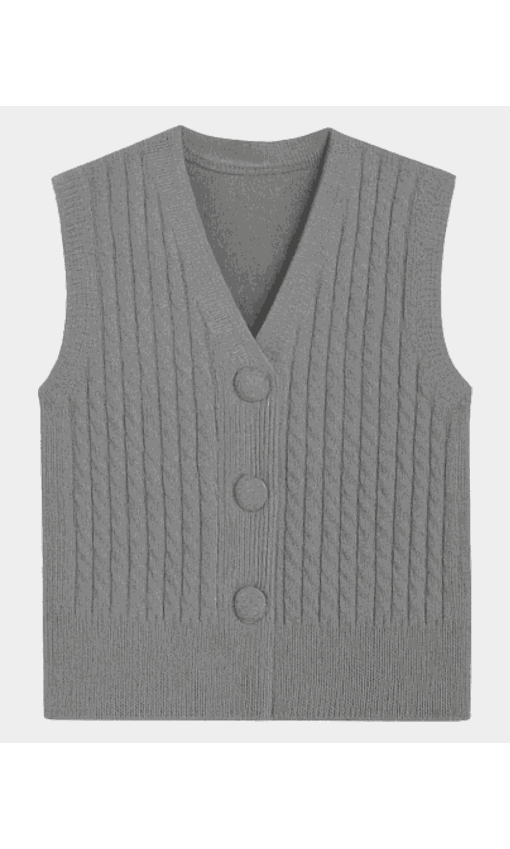 Colete Tricô Curto - Cinza Mescla - Jack Modas, Moda Feminina e Acessórios 