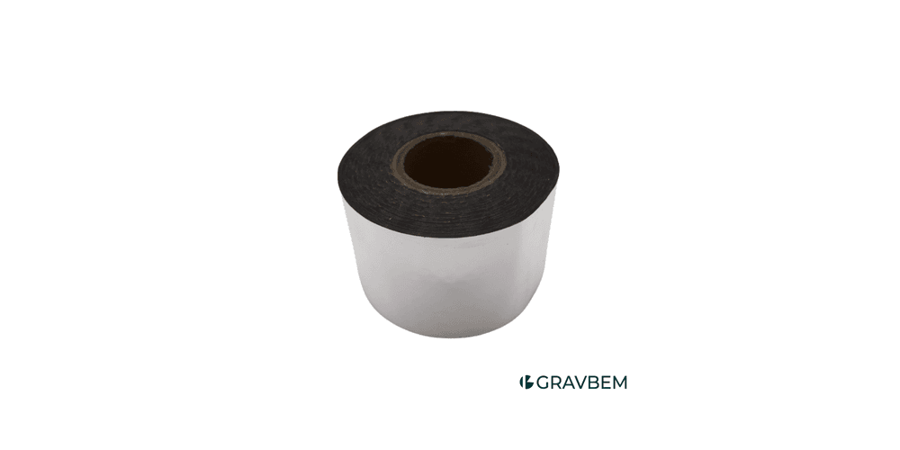 Fita Foil Hotstamping Prata Metalizada 4cm - Gravbem Carimbos Clichês, Matrizes e Acessórios