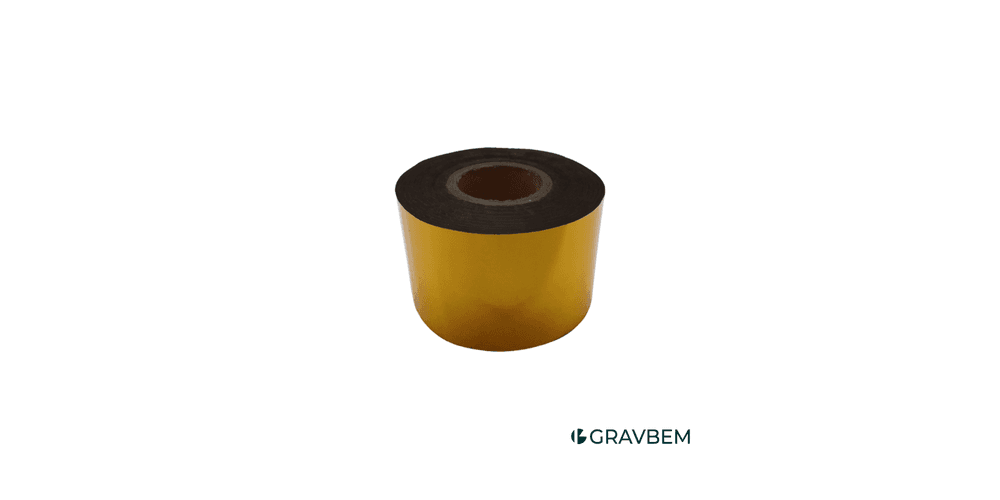 Fita Foil Hotstamping Dourado Metalizada 4cm - Gravbem Carimbos Clichês, Matrizes e Acessórios