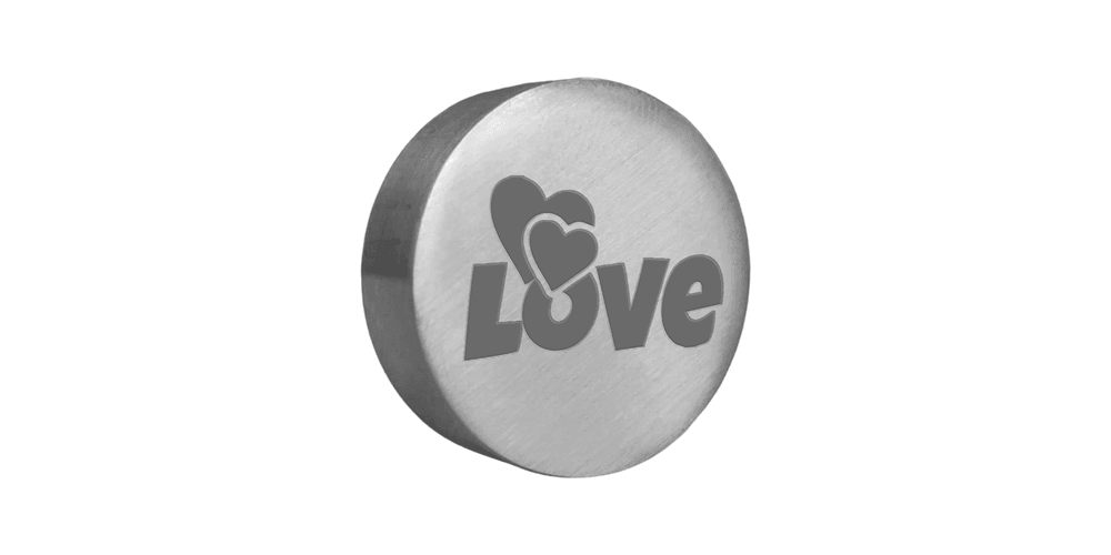 Sinete Clichê Aluminio Love - Gravbem Carimbos Clichês, Matrizes e Acessórios