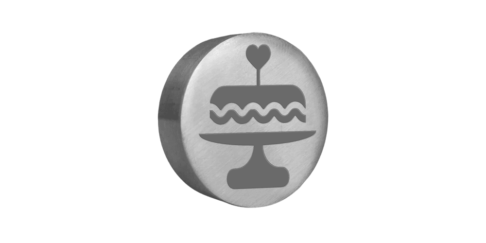 Sinete Clichê Aluminio Bolo - Gravbem Carimbos Clichês, Matrizes e Acessórios