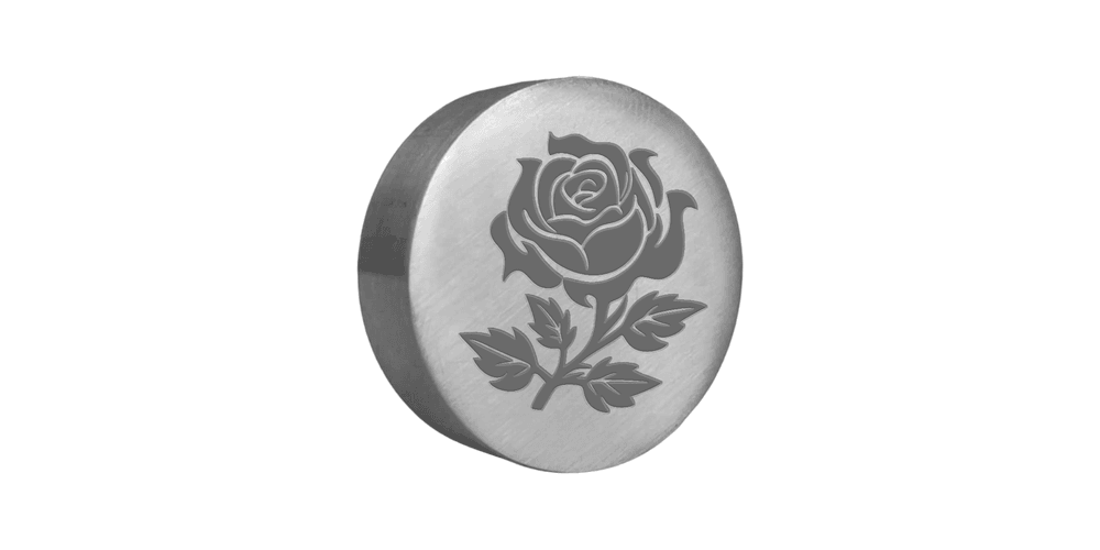 Sinete Clichê Aluminio Flor Rosa - Gravbem Carimbos Clichês, Matrizes e Acessórios