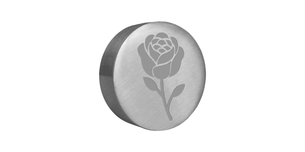 Sinete Clichê Aluminio Rosa - Gravbem Carimbos Clichês, Matrizes e Acessórios
