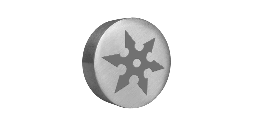 Sinete Clichê Aluminio Shuriken - Gravbem Carimbos Clichês, Matrizes e Acessórios