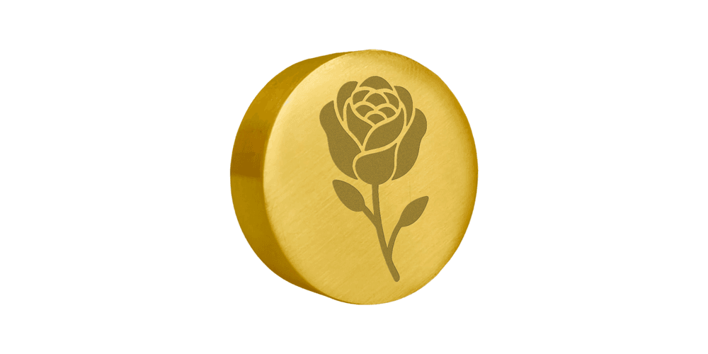 Sinete Clichê para Lacrar Convite Flor Rosa - Gravbem Carimbos Clichês, Matrizes e Acessórios