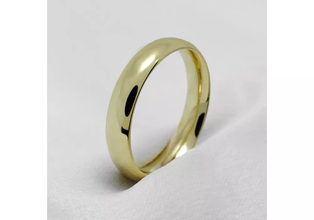 Aliança de Ouro Maciço 4mm Abaulada | Pipper Joias | PIPPER JOIAS