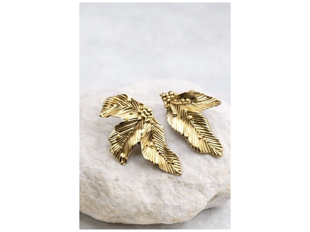 BRINCO MEIA FLOR BIJOUX 