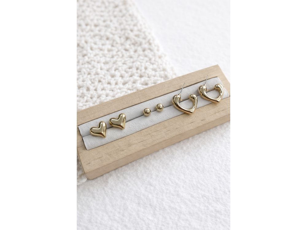 TRIO BRINCOS BIJOUX COM ARGOLA