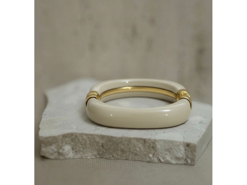 Bracelete Acrílico Off White Premium